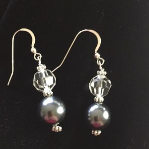 Bracelet. Swarovski pearls & crystals, sterling